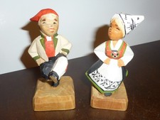 Henning Norway hand carved and hand painted dancing couple picture