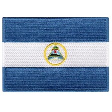 NICARAGUA FLAG PATCH CENTRAL AMERICAN EMBLEM TRAVEL SOUVENIR embroidered iron-on picture