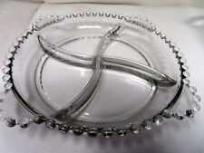 Vtg Imperial Glass MCM Candlewick  4 Compartment 4 Handle Serving Dish picture