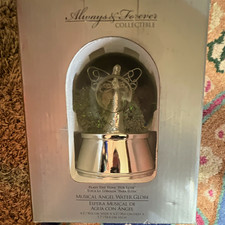 Always & Forever Collectible Musical Angel Water Globe Für Elise Silver Glitter picture
