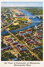 Stunning Air View of University of Minnesota Poster 🌆 - Vintage Style Art - picture