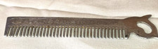 Antique E.C. Atkins Saws Advertising Metal Mustache Beard Comb c.1900 picture