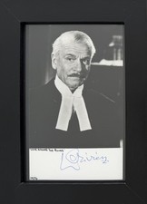 Laurence Olivier, Famous British Actor Hand Signed Framed 15cm, 10cm Photo & COA picture