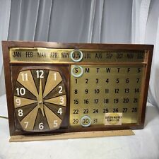 Vintage MCM Spartus Atomic Electric Wall Clock With Calendar picture