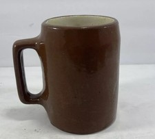 Vintage Buckeye Pottery Mug Brown Square Handle picture