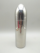 Vintage 18-10 Stainless Steel Bullet Zeppelin Cocktail Shaker Barware 4 Pieces picture