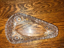 ANTIQUE PRESSED GLASS DISH ADVERTISING KENNEDY FURNITURE STORE CLEVELAND OHIO picture