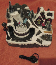 Christmas Village Allgala Christmas House with Lights & Moving Train New in Box picture