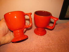 Pair FRANKOMA Orange MCM Mugs Coffee Tea Unusual Gift Design Old Estate Find  IH picture