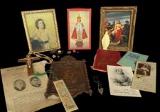 Antique/Vintage Christian Collectibles Lot Paper-Relics-Tokens Etc. picture