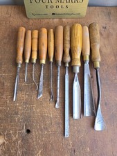 10 x Wood Carving Chisels And Gouges Sheffield Steel Ben Harms Collection  picture