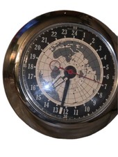 Vintage Mastercrafters Model 191 24 Hour World Time Wall Clock  Partially Runnin picture