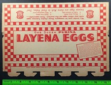 Vintage Layena Flattened Unused Grocery Egg Carrier Holder Box picture