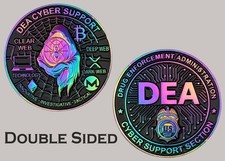 DEA Cyber Support Section Iridescent Law Enforcement Challenge Coin  J#31 picture