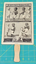 Antique Dr Ayer's Cherry Pectoral Plaster Ad Fan Black Americana Webb City picture