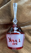 Goebel ~ 1978 Limited Edition Lead Crystal Bell ~ Ruby & Clear ~ Numbered ~ Mint picture