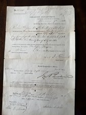 1864 Civil War Payment To Richard Morse Of Illinois Volunteers #51065 picture
