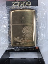 BRASS Vintage U.S.S INCHON LPH-12 Zippo Lighter Code X picture