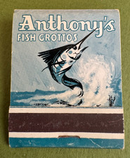 Anthony's Fish GrottosRestaurant, SoCal Restaurants Gorgeous Matchbook, Vintage picture