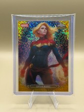 2026 Topps Chrome Marvel Captain Marvel Fanfare Gold Speckle Refractor /50 picture