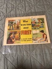 Vtg 1950s Fire Safety Booklet Child’s Guide National Board Underwriters picture