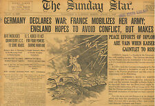 England Ready for War German Declares France Mobilizes August 2 1914 B5 picture