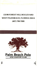 West Palm Beach Florida Palm Beach Polo and Country Club Vintage Matchbook Cover picture