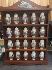 Thomas Kinkade Spice of Life Porcelain & Wood Spice Jar Rack Set, 4-Shelf picture