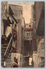 Antique Croatia Postcard TROGIR Trau Street Scene Alley 1910 picture