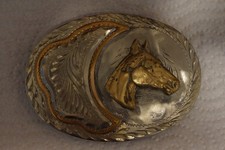 Vintage Wil aren Belt Buckle 3 layer W/ Horse Head (GOOD CONDITION) picture