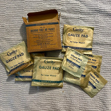 Vintage Bauer & Black No 14 Railroad First Aid Packet COMPLETE Curity Gauze picture