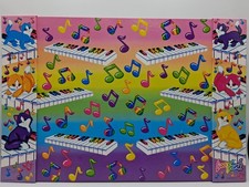 Vintage Lisa Frank Cats Designer Desk Set Desk Blotter 17.5 X 11.75 picture
