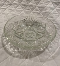 Anchor Hocking EAPC Star of David Clear Glass Serving Bowl 7 Inch picture