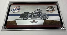 Harley Davidson 100th Anniversary Bar Mirror Miller Lite MGD High Life Beer 2003 picture