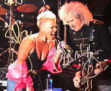 PNK & BRIAN MAY (QUEEN)  Signed 8x10