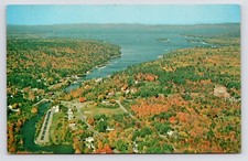 West Grand Lake Aerial View Camps Grand Lake Stream Maine ME c1950s Postcard picture