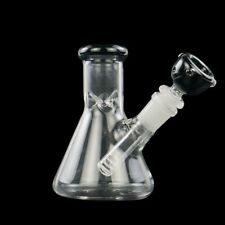 Portable Glass Mini Small Bong Water Pipe Hookah Smoking Tobacco Handmade Clear picture