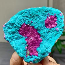 177G Natural Purple Pink CobaltoCalcite + Chrysocolla Gemstone Rare Mineral picture
