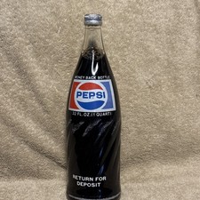 Pepsi 32 Oz Money Back Bottle Vintage Collectible Nostalgic Sealed Unopened 1975 picture