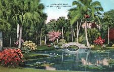 Vintage Postcard Romantic Spot McKee Jungle Gardens Tourist Attraction Florida picture