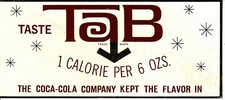  TASTE TAB  LUST ECAL DECAL NOS MIBT 8 x 3 1/2 INCHES  1965 picture