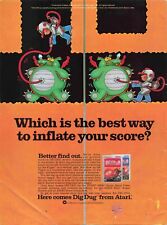 Dig Dug Atari Game Promo 2600 5200 Super System 80'S Vtg Full Page Print Ad 8X11 picture