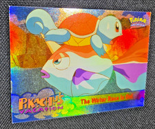1999 Topps Pokemon the First Movie Water Race Is On #47 Foil Blue Logo picture