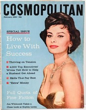 1958 Sophia Loren COSMOPOLITAN Magazine February Vintage Hollywood Special Issue picture