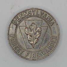 Vintage Pennsylvania Forest Fire Warden Badge Whitehead & Hoag WH Co PA Pin picture