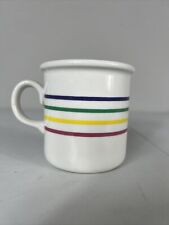 Vintage Cipa Porcelain Rainbow Striped Coffee Mug Cup Made In Italy Porcellana picture
