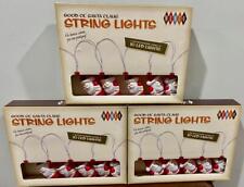 NEW Wemco Vintage Look Good Ol' Santa Claus LED String Lights Set of 3 picture