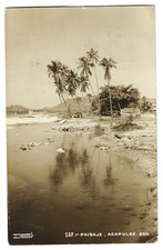 137 Desentis Jr RPPC Acapulco Guerrero Mexico Paisaje Postcard Buildings Visible picture