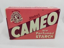 Antique Vtg 1930s NOS Staleys Cameo Perfumed Starch Bath Advertising Prop picture