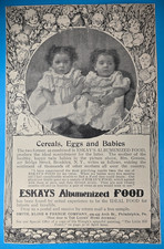 Antique 1898 Magazine Ad Eskay’s Albumenized Food Baby Twins Original Print picture